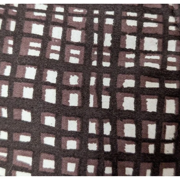 The Limited Size 6 Brown Cream Grid Print Sheath Dress Pockets Sleeveless Work - Picture 8 of 12